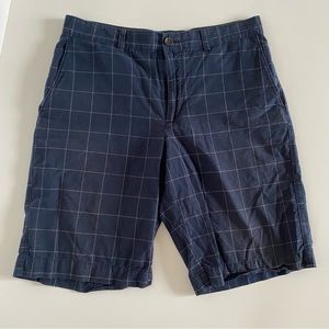 Men’s Banana Republic Blue Plaid Shorts size 31” 100% Cotton